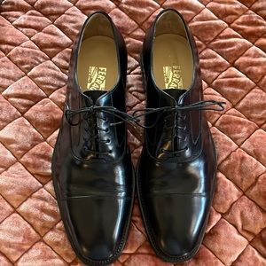 Ferragamo cap toe dress shoe